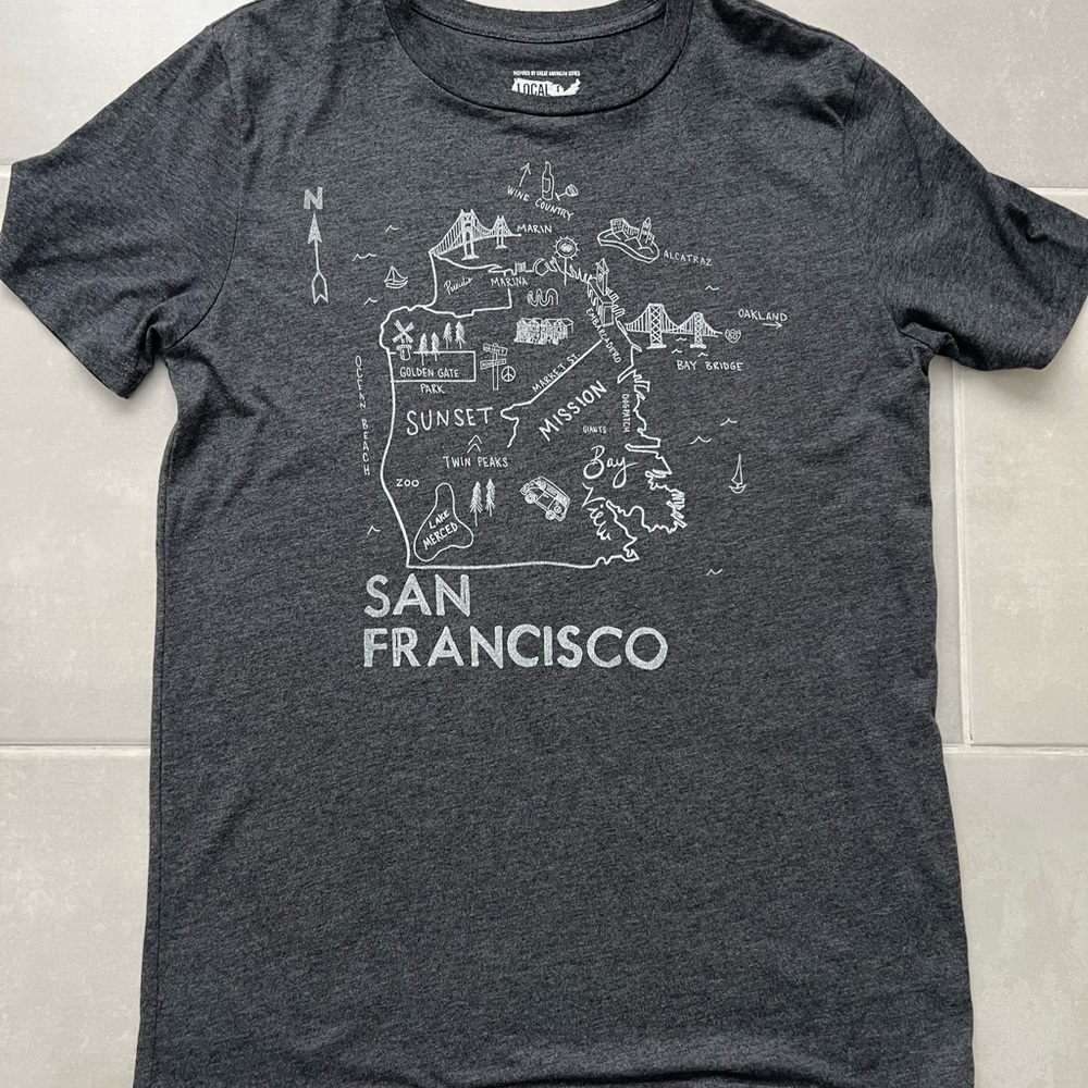 Men’s Dark Gray San Francisco Graphic T-Shirt